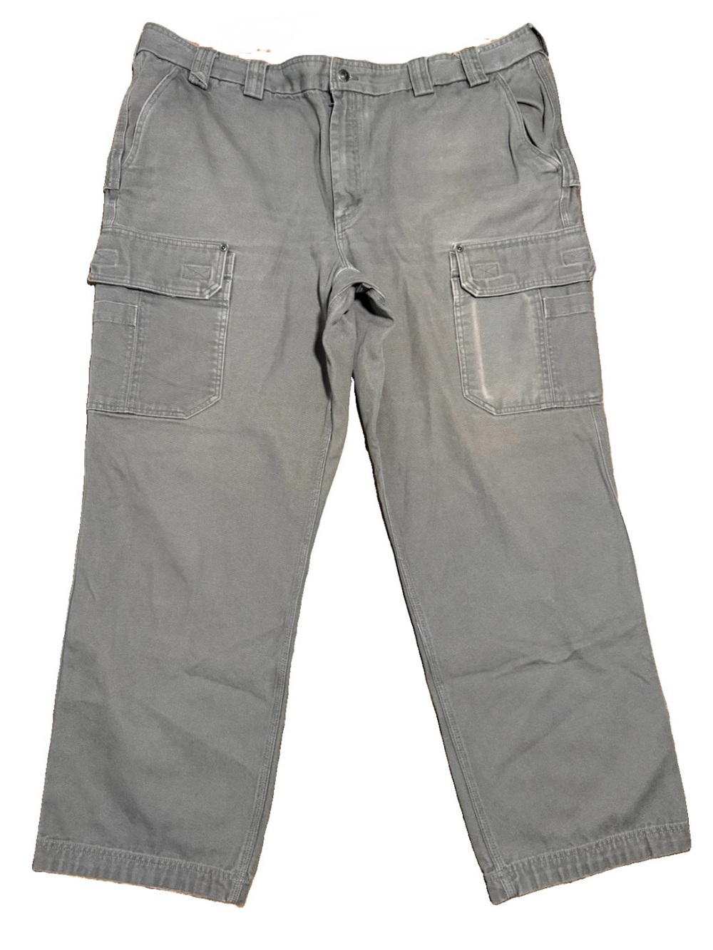Duluth Trading Fire Hose Heavy Canvas Cargo Pants Mens 46 x 34 Green Utility